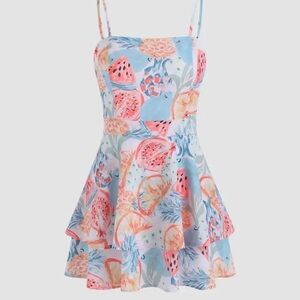Cider Floral & Fruit Mini Dress